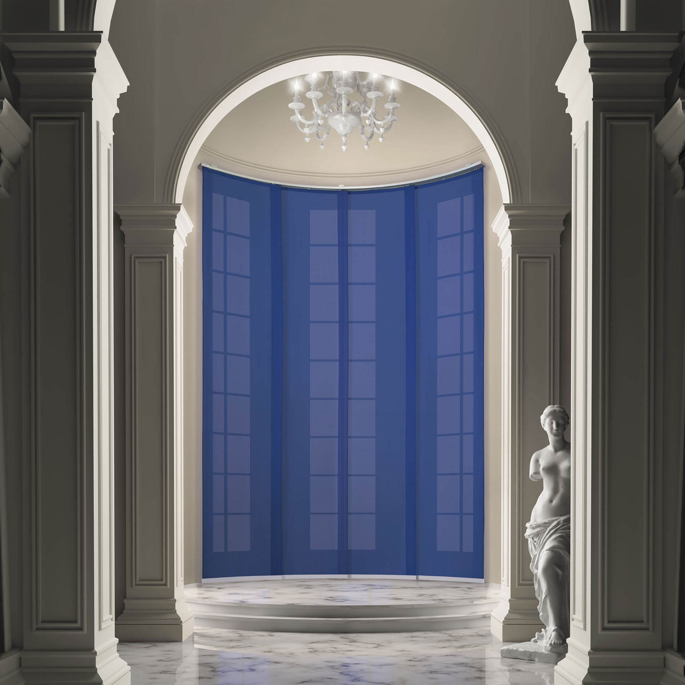 Sistem panou japonez albastru Mottura Oriente pentru living – stil contemporan Decora Design București