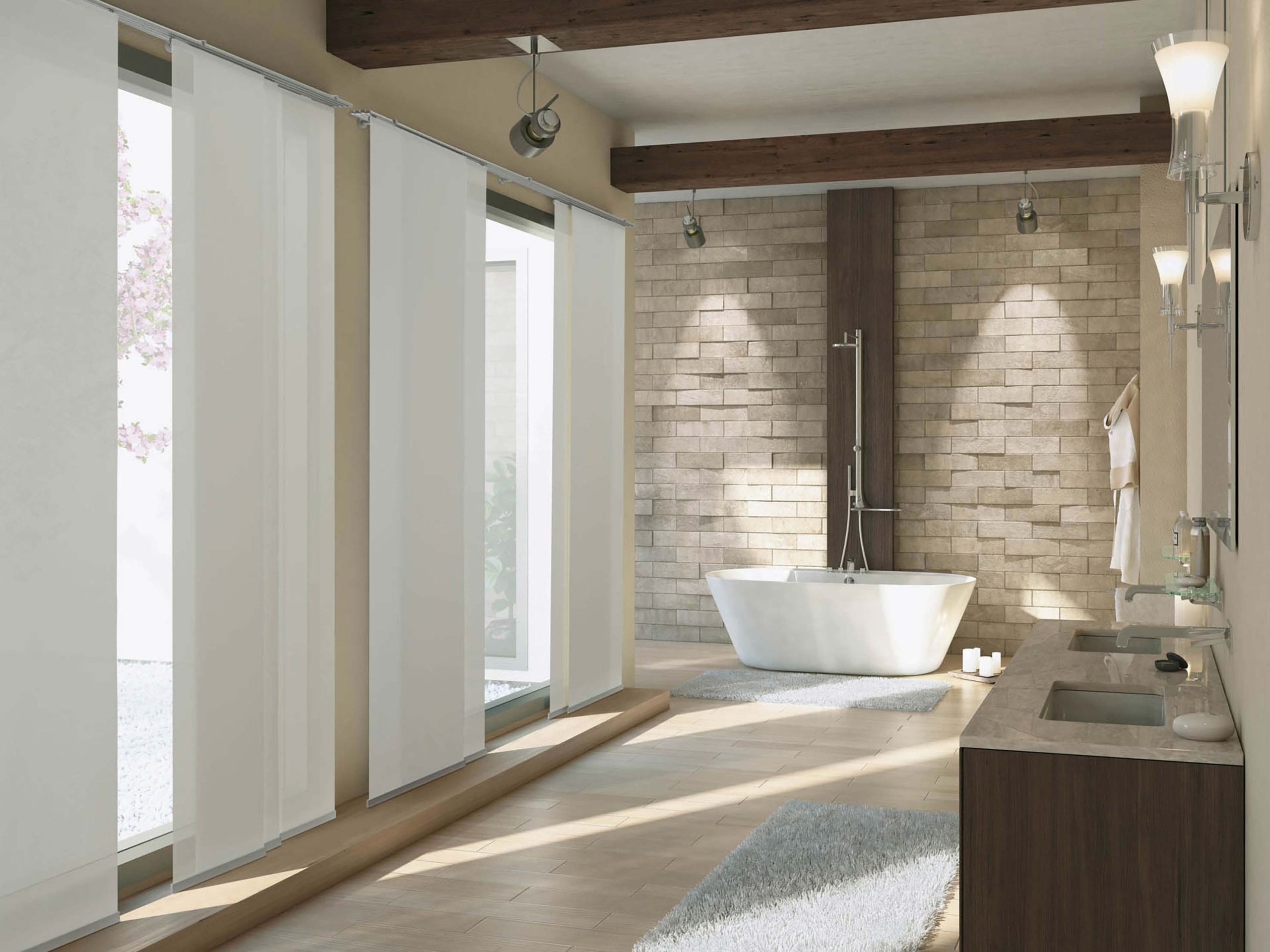 Sistem panou japonez alb Mottura Nippo pentru living – design minimalist Decora Design București