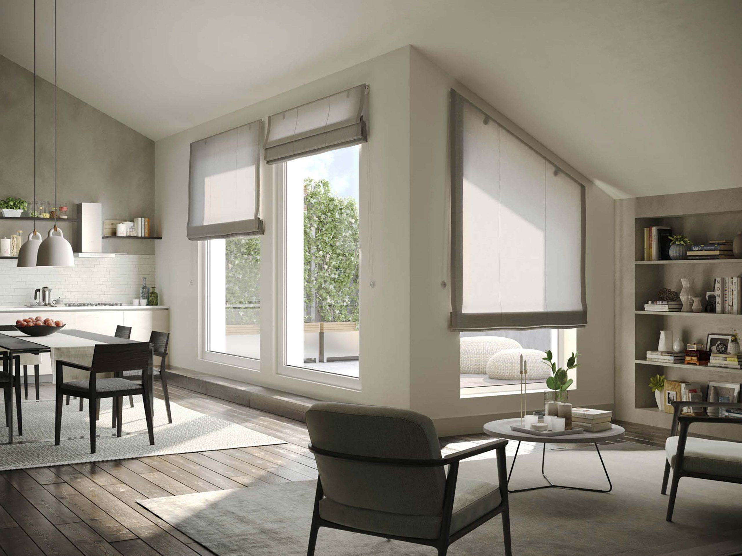 Sisteme roman gri Mottura Rotary 442 pentru living – soluții moderne de umbrire Decora Design București