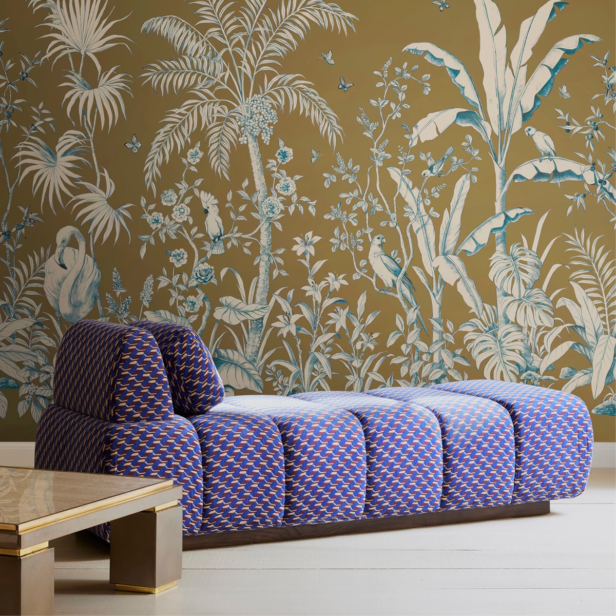 Tapet botanic lux cu palmieri – living – Decora Design