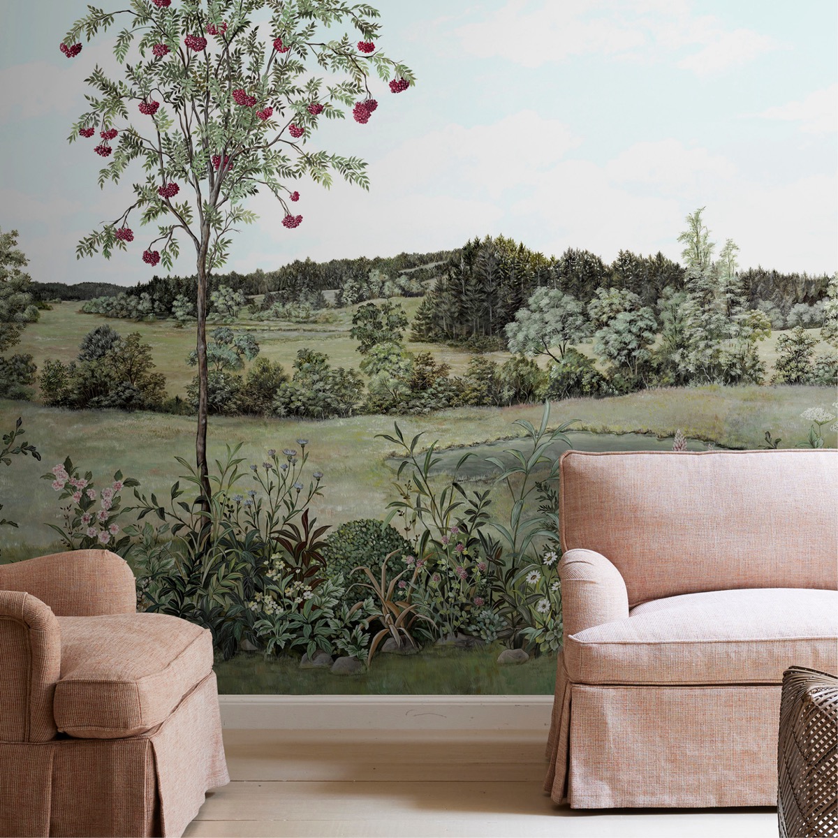 Tapet mural lux cu peisaj pentru living – București