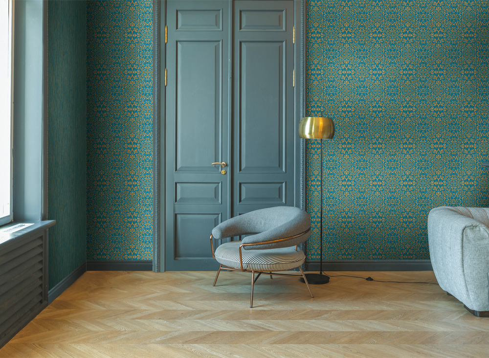 Tapet de lux pentru salon în stil clasic – showroom București