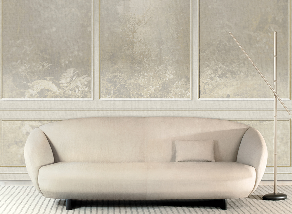 Tapet lux cu motive clasice – amenajare living București