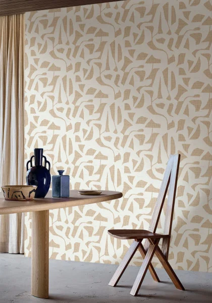 Tapet modern bej pentru living – Decora Design București