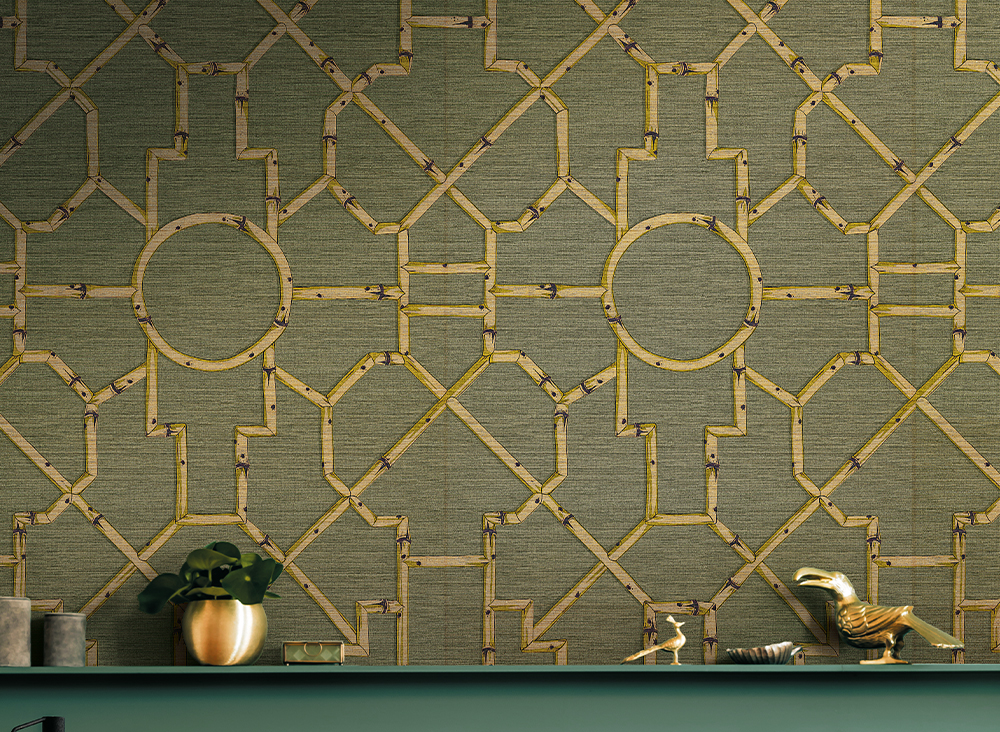 Tapet clasic geometric pentru living – design rafinat – București