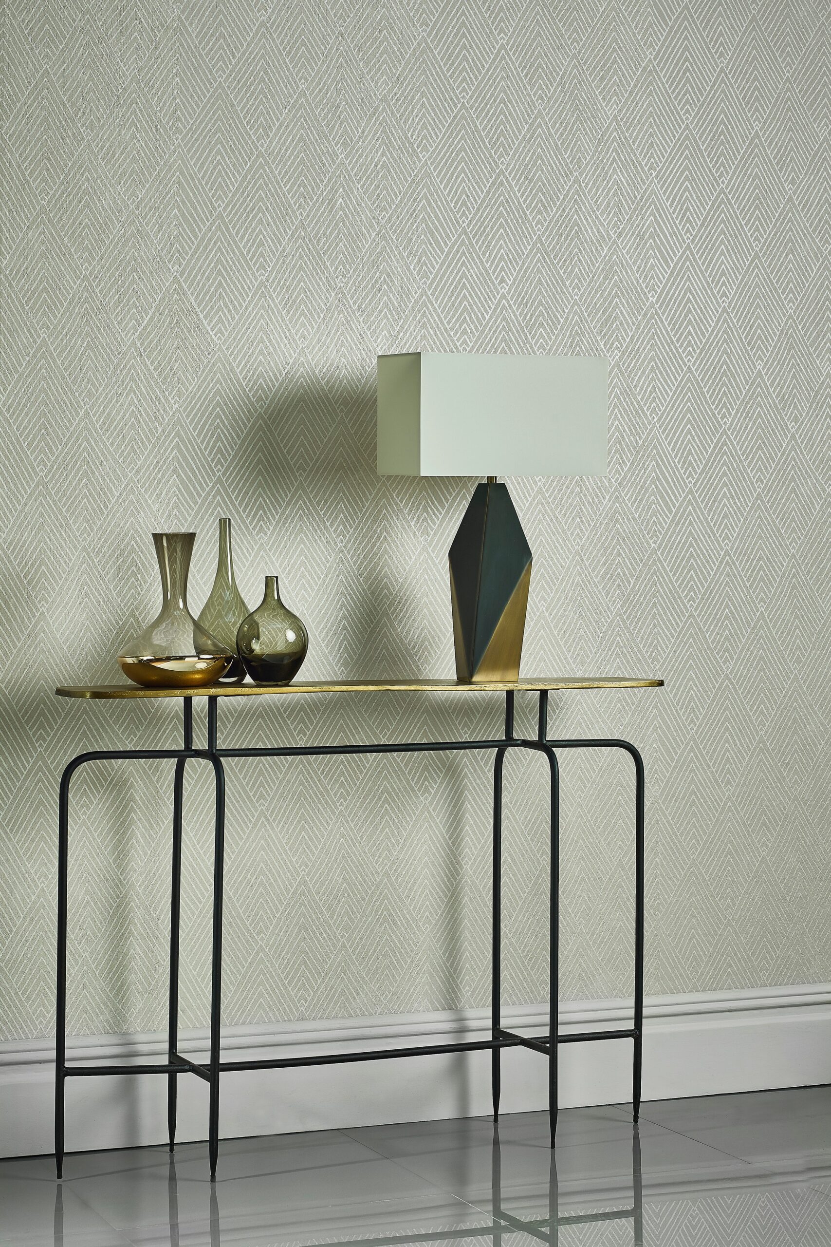 Tapet geometric bej – ambient soft modern – Decora Design