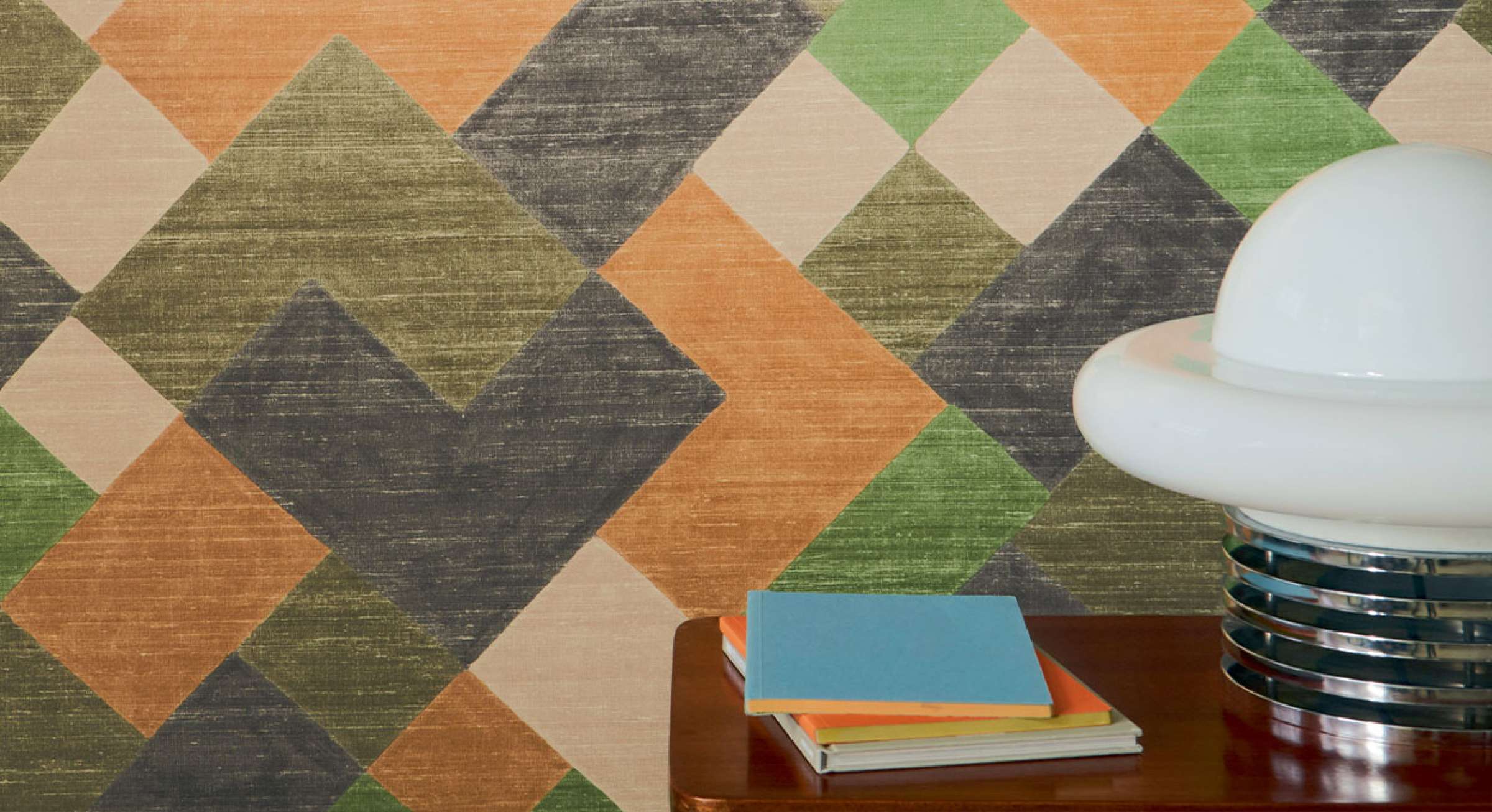 Tapet mătase multicolor – model artistic vibrant pentru living