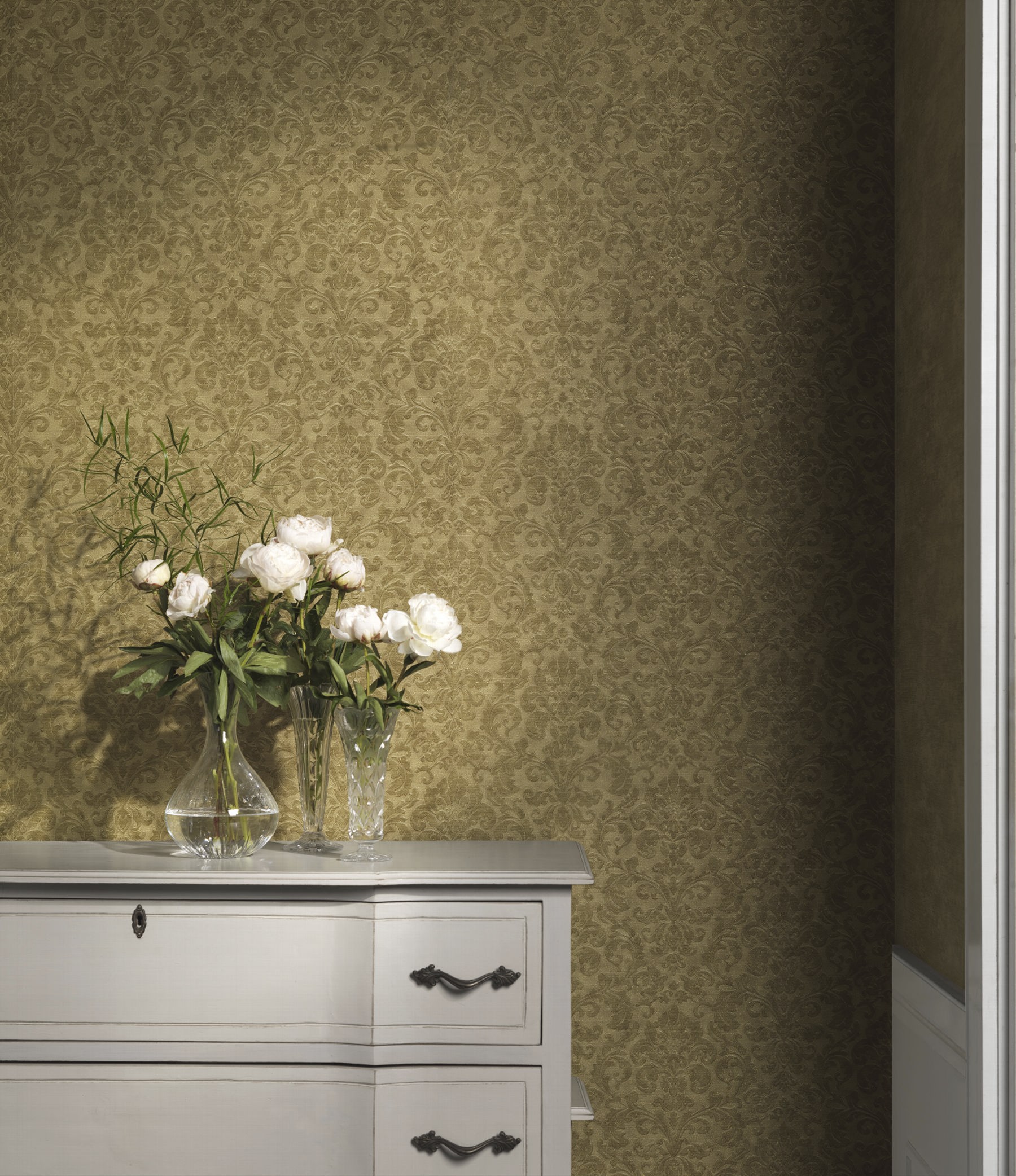 Tapet vinil lavabil maro – ton natural pentru living