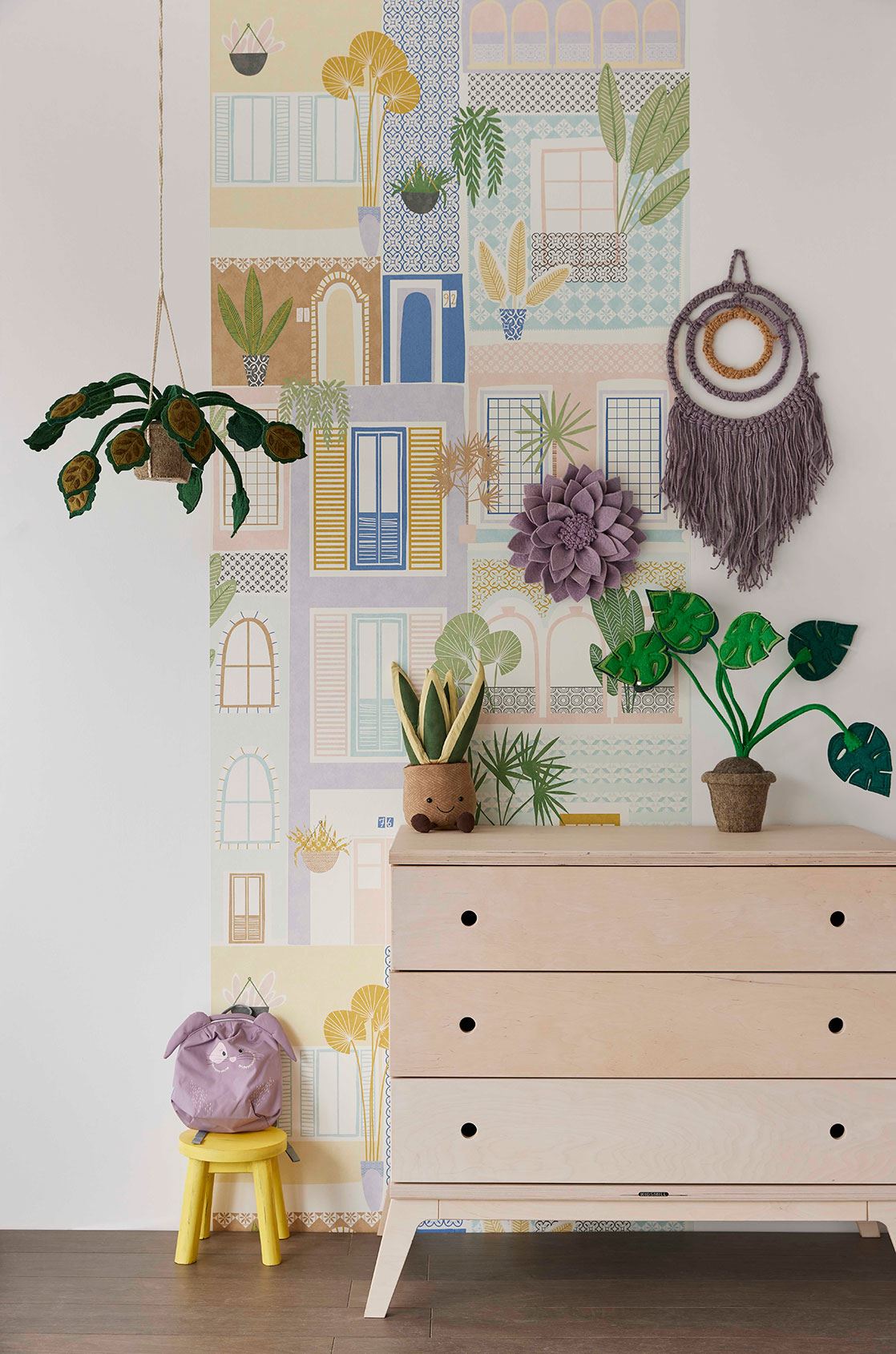 Tapet copii cu oraș și clădiri colorate – Decora Design