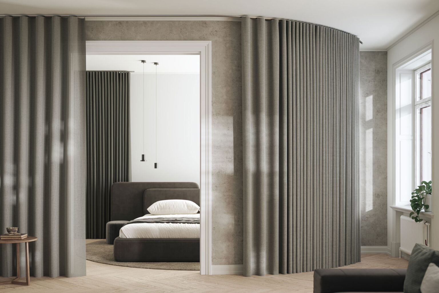 Draperie wave Mottura – pliuri perfecte pe șină – Decora Design București