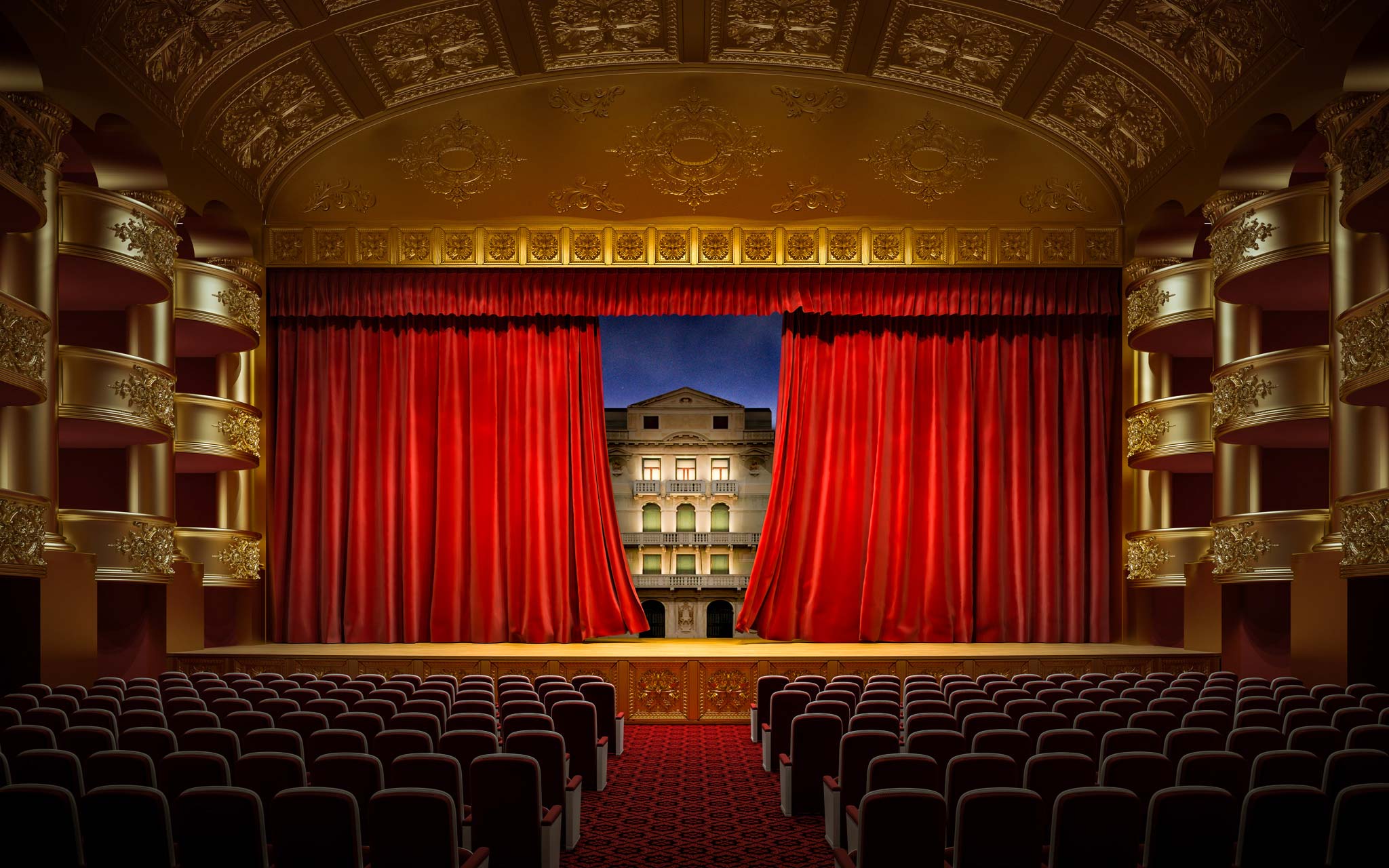 Draperii scenă Mottura – sisteme teatru și sali evenimente – Decora Design București