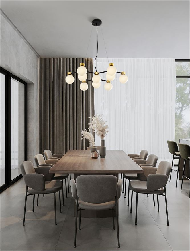 Lustră suspendată cu globuri moderne pentru masa din living