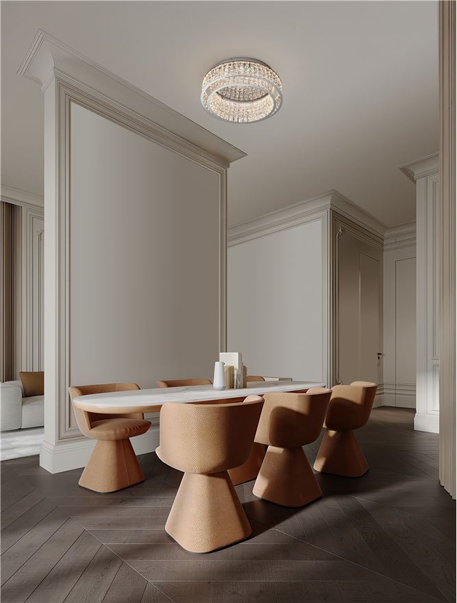 Plafonieră LED cu cristale modernă pentru living