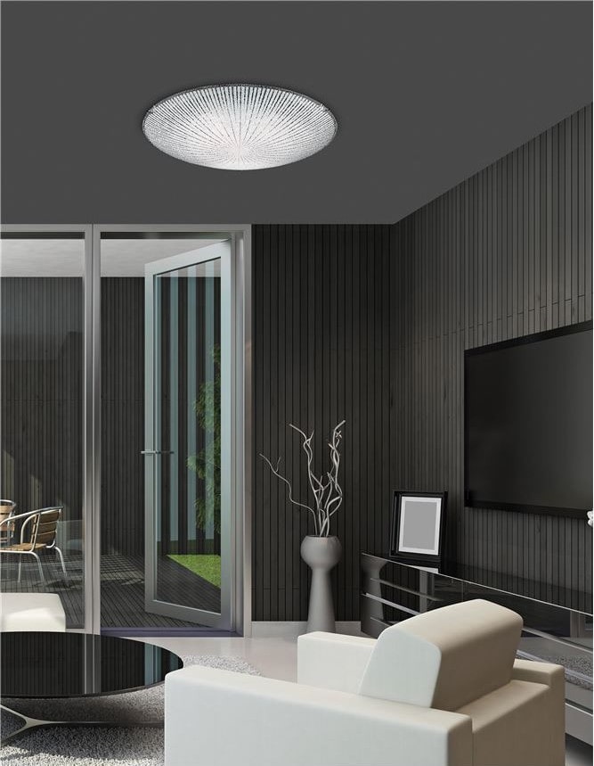 Plafonieră LED cu cristale moderne pentru living