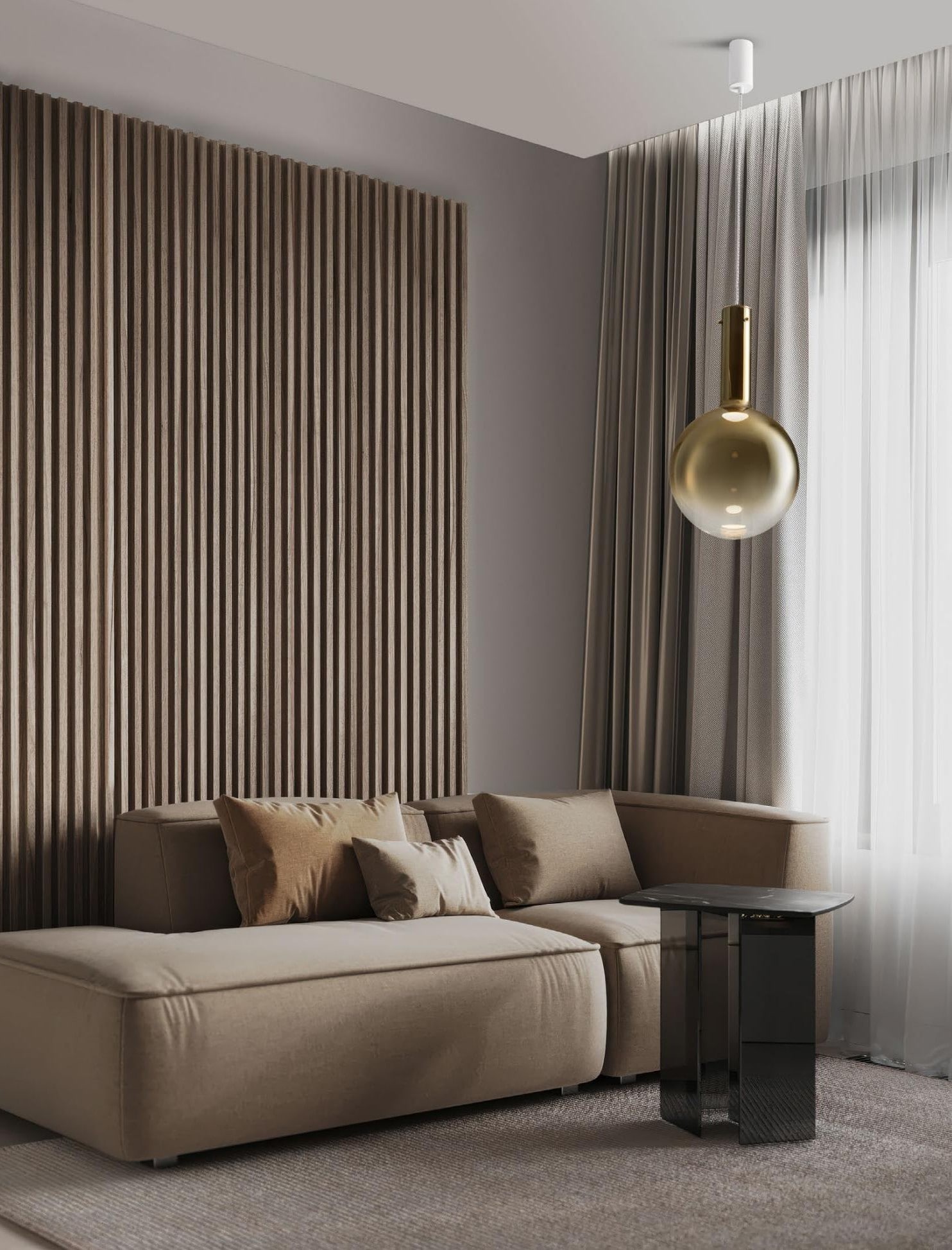 Suspensie cu globuri moderne pentru living