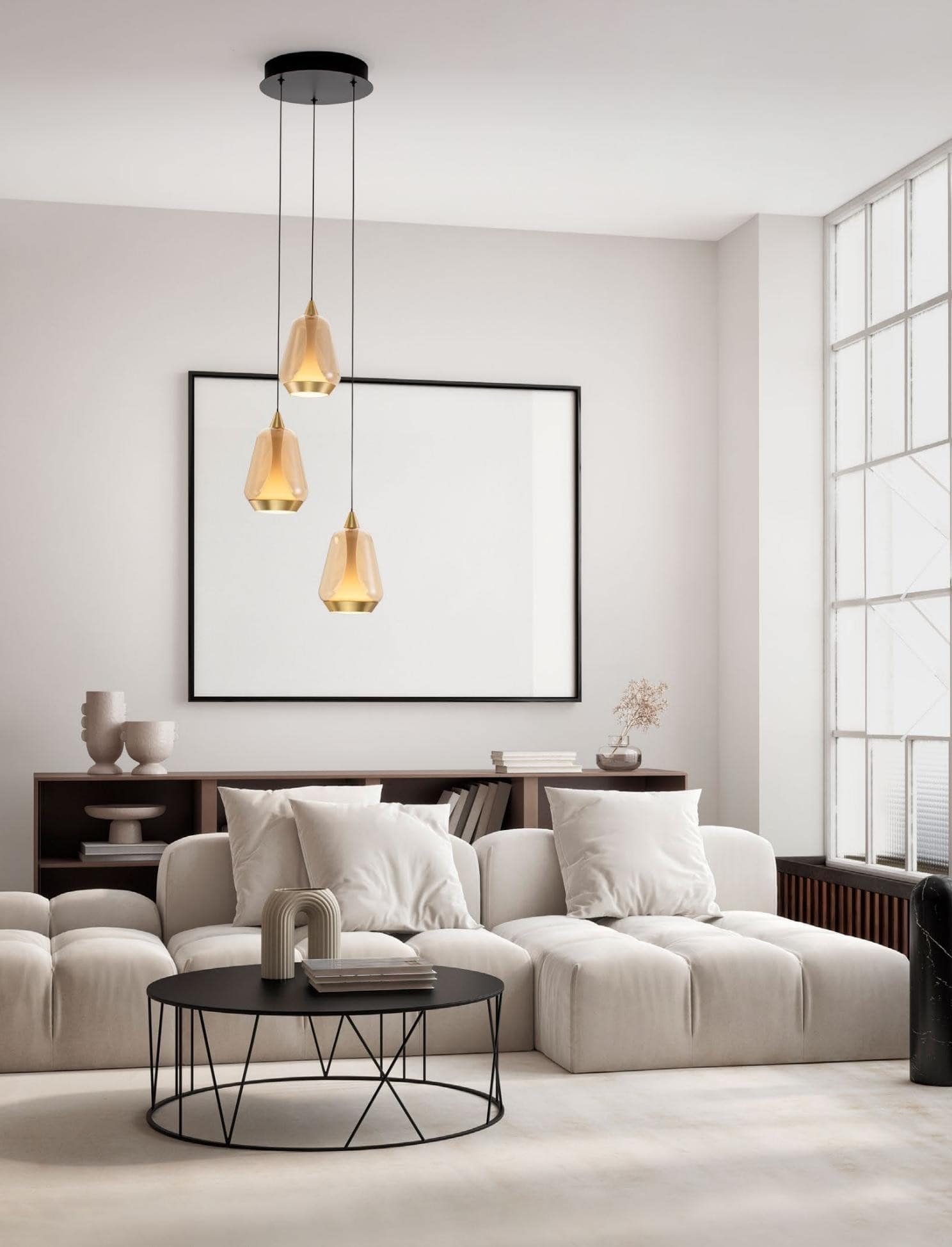 Lustră suspendată modernă pentru living