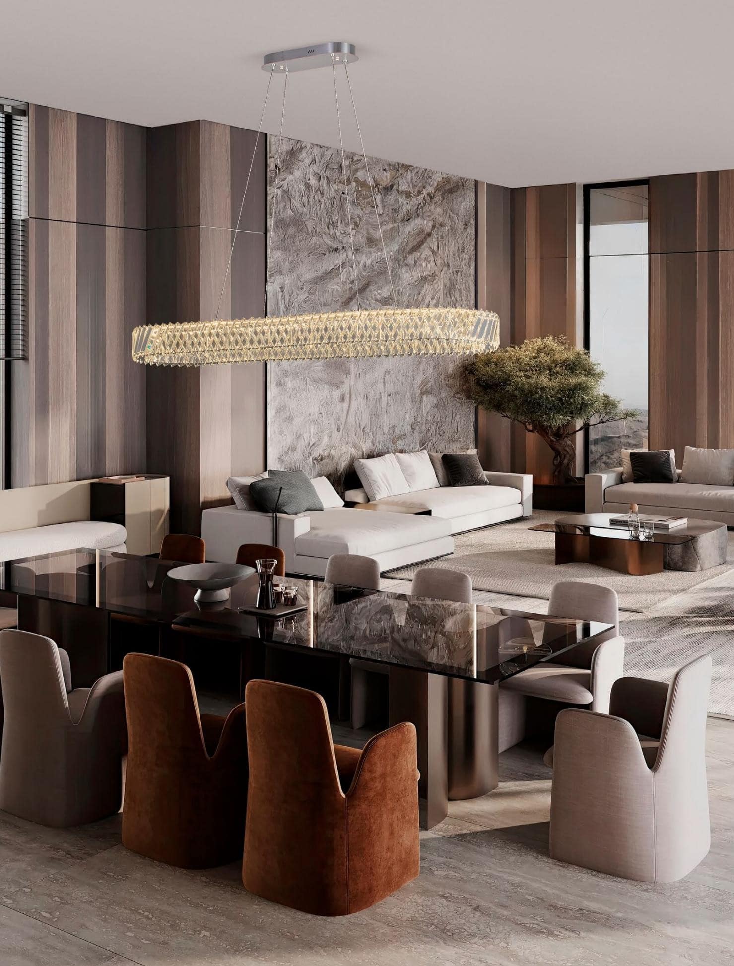 Lustră suspendată modernă pentru zona de dining